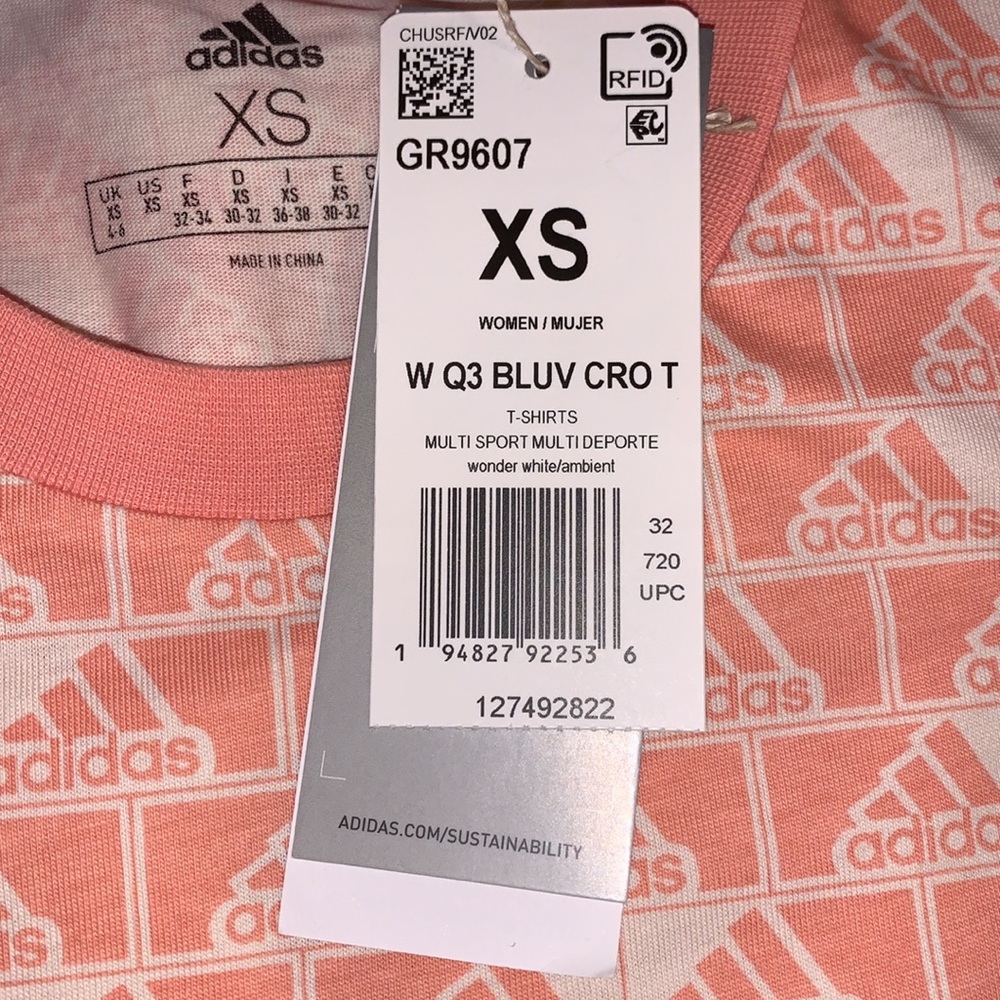 NWT Adidas Women’s Pink Crop Top - Picture 10 of 10